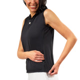 Women's Front Zip Mock Neck Sun Tank