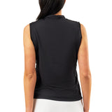 Women's Front Zip Mock Neck Sun Tank
