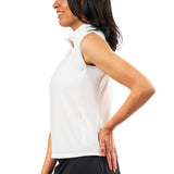 Women's Front Zip Mock Neck Sun Tank