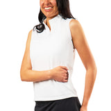 Women's Front Zip Mock Neck Sun Tank