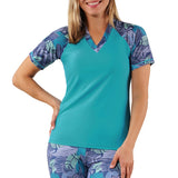Women's Short Sleeve V-Neck Sun & Swim Shirt