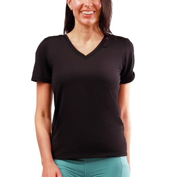 Women's Short Sleeve Reverse Neck Tee