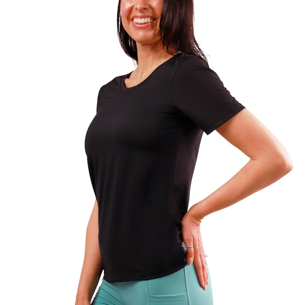 Women's Short Sleeve Reverse Neck Tee