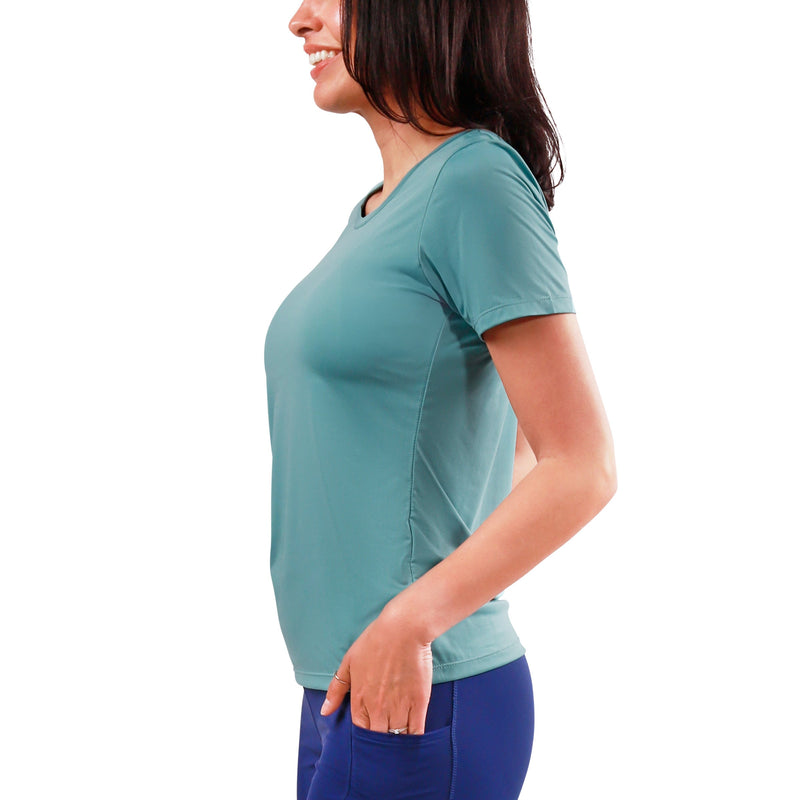 Women's Short Sleeve Reverse Neck Tee