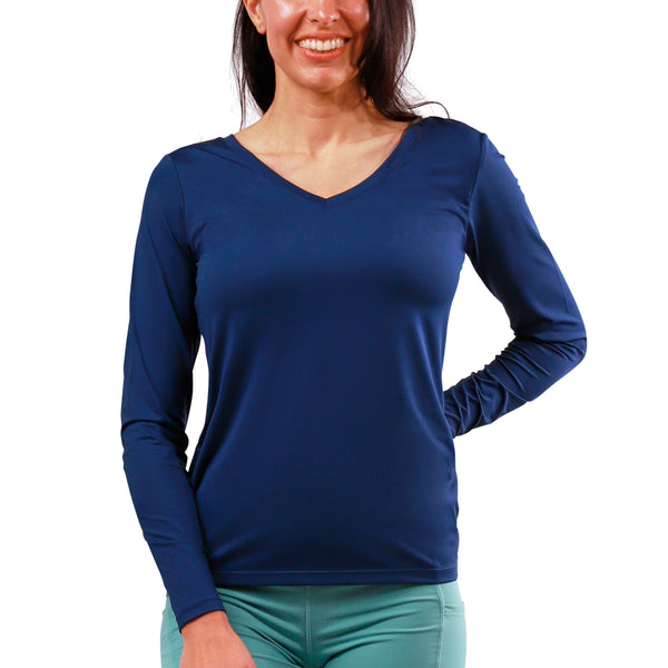 Women's Long Sleeve Reverse Neck Tee