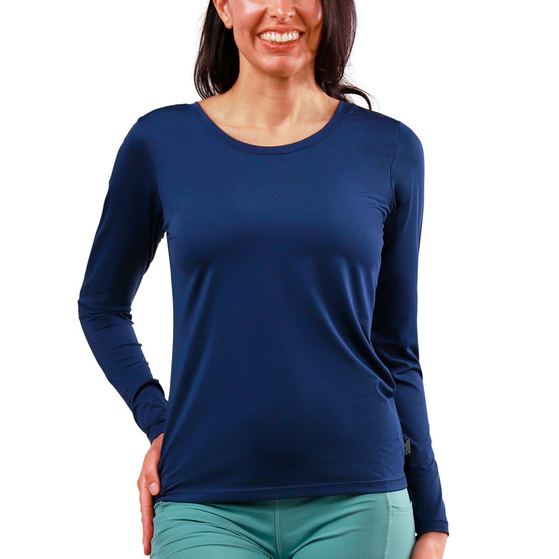 Women's Long Sleeve Reverse Neck Tee