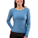 Women's Long Sleeve Reverse Neck Sun & Swim Shirt