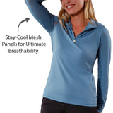 Women's Quarter Zip Vented Sun Shirt