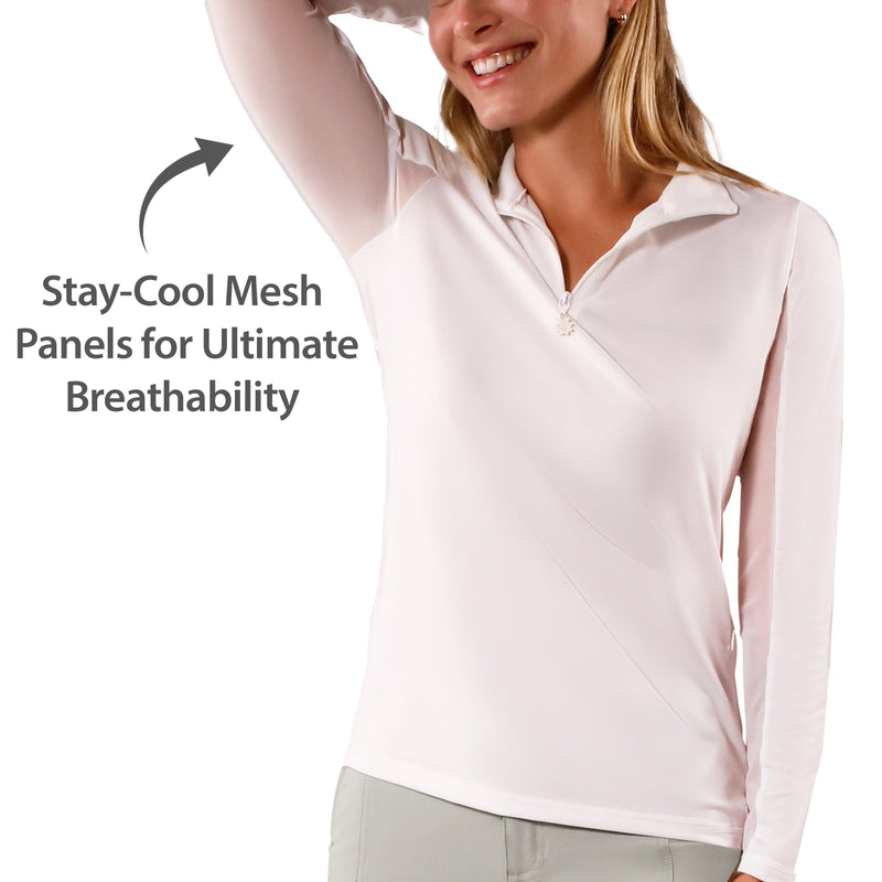 Women's Quarter Zip Vented Sun Shirt