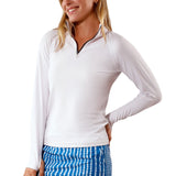 Women's Long Sleeve Quarter Zip Sun & Swim Shirt