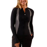 Women's Long Sleeve Full Zip Rash Guard