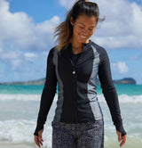 Women's Long Sleeve Full Zip Rash Guard