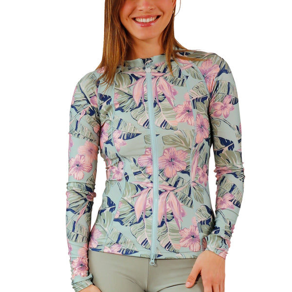 Women's Long Sleeve Full Zip Rash Guard