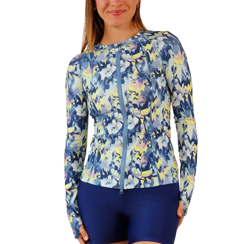 Women's Long Sleeve Full Zip Rash Guard