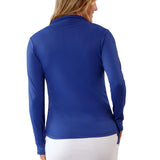 Women's Long Sleeve Half Zip Ruched Sun Shirt