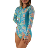 Women's Long Sleeve Half Zip Swimsuit | FINAL SALE