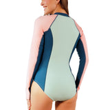 Women's Long Sleeve Half Zip Swimsuit
