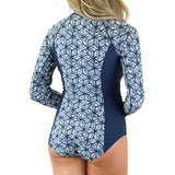 Women's Long Sleeve Half Zip Swimsuit
