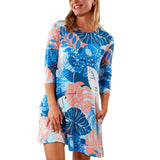 Women's 3/4 Sleeve Swing Dress