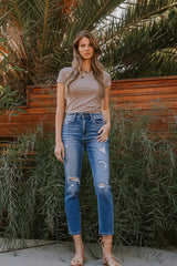 Vervet Stretch Mom Jean