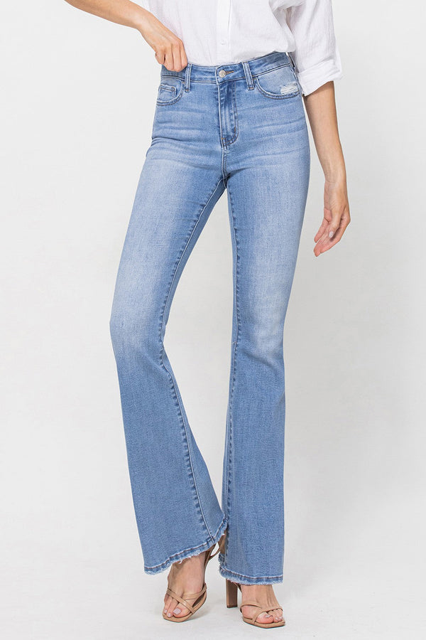 Vervet High Rise Long Flare Jean