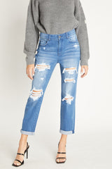 Slouchy destructed boyfriend Jeans