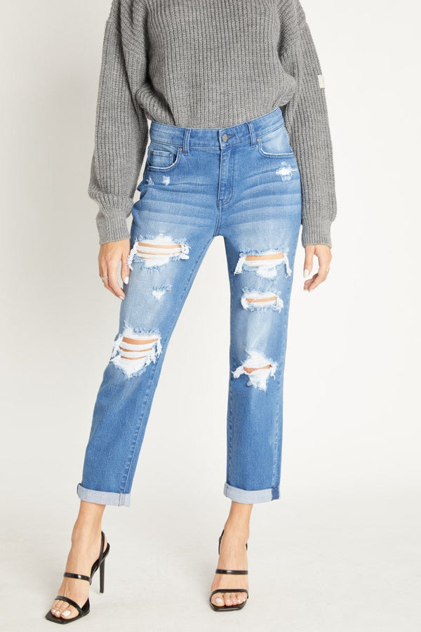 Slouchy destructed boyfriend Jeans