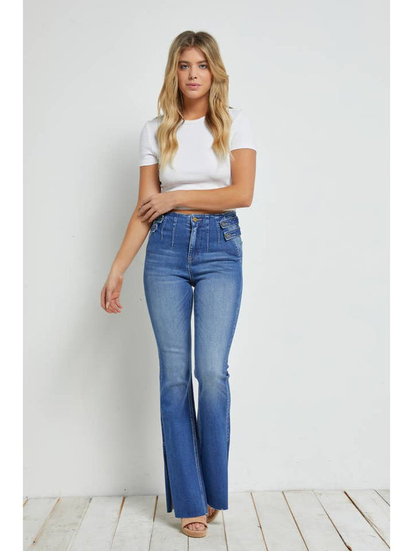 Jean Mica High Rise Side Slit