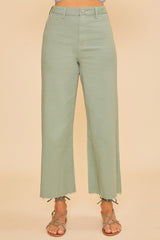 HW Cropped Wide Leg Denim