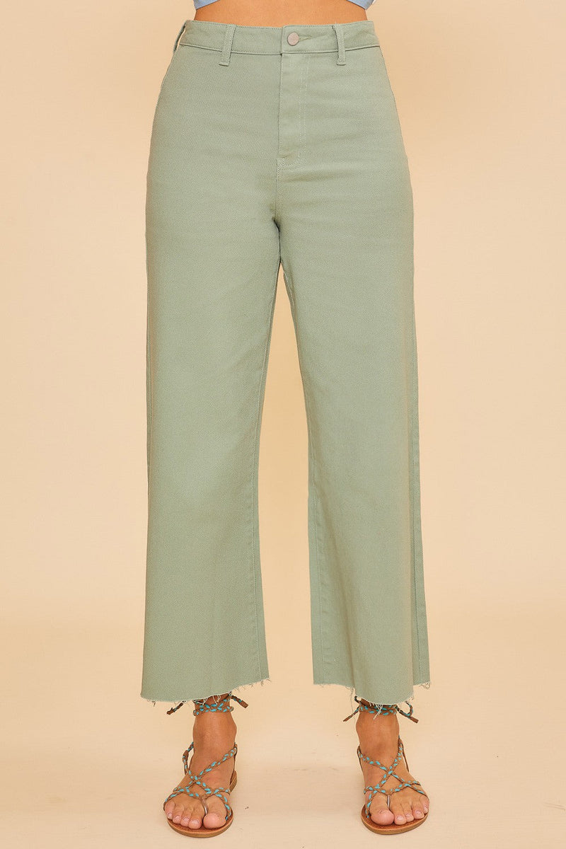 HW Cropped Wide Leg Denim