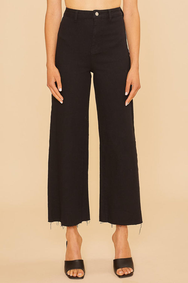 HW Cropped Wide Leg Denim