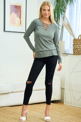 STRAPPY NECK KNIT TOP