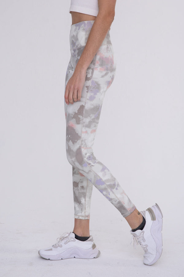 Watercolor Floral High-waist leggings