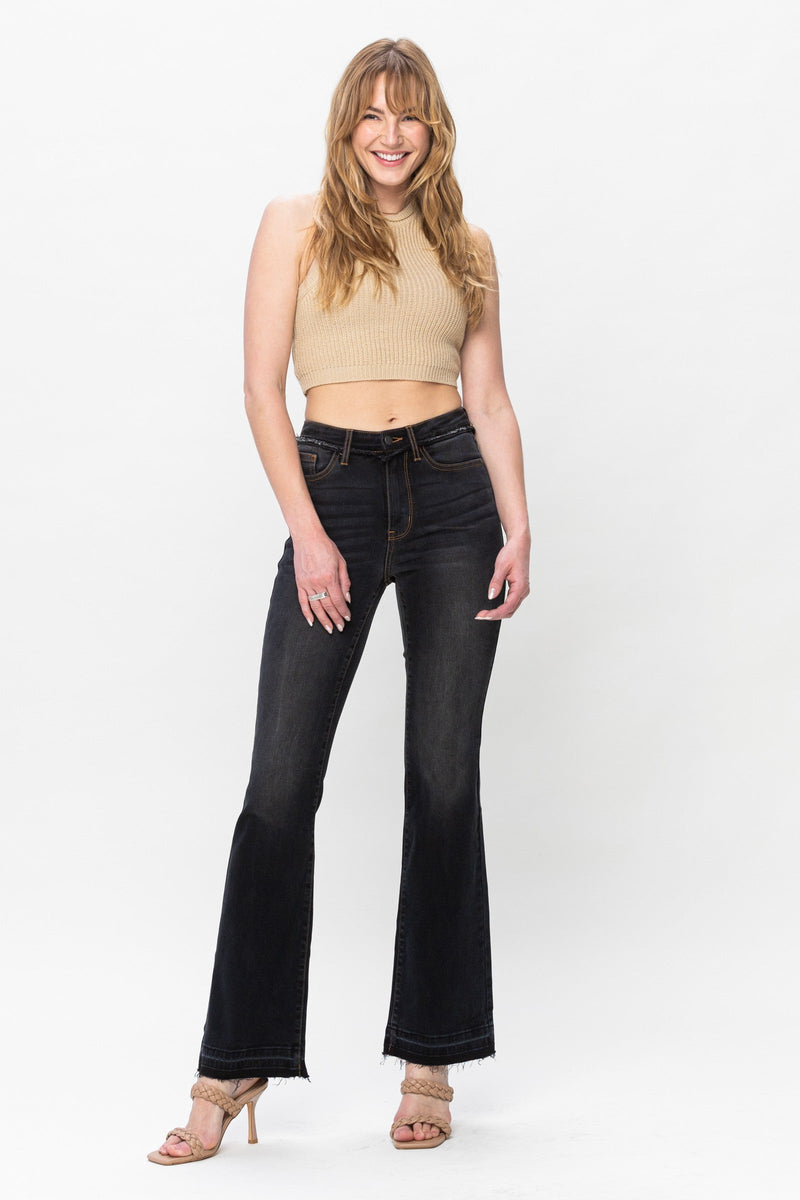 Judy Blue Black HW Release Hem Slim Bootcut