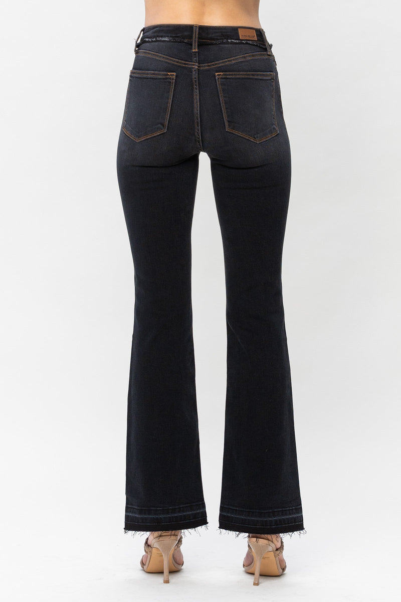 Judy Blue Black HW Release Hem Slim Bootcut