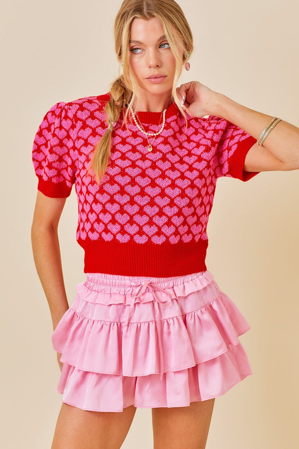 Heart sweater cropped