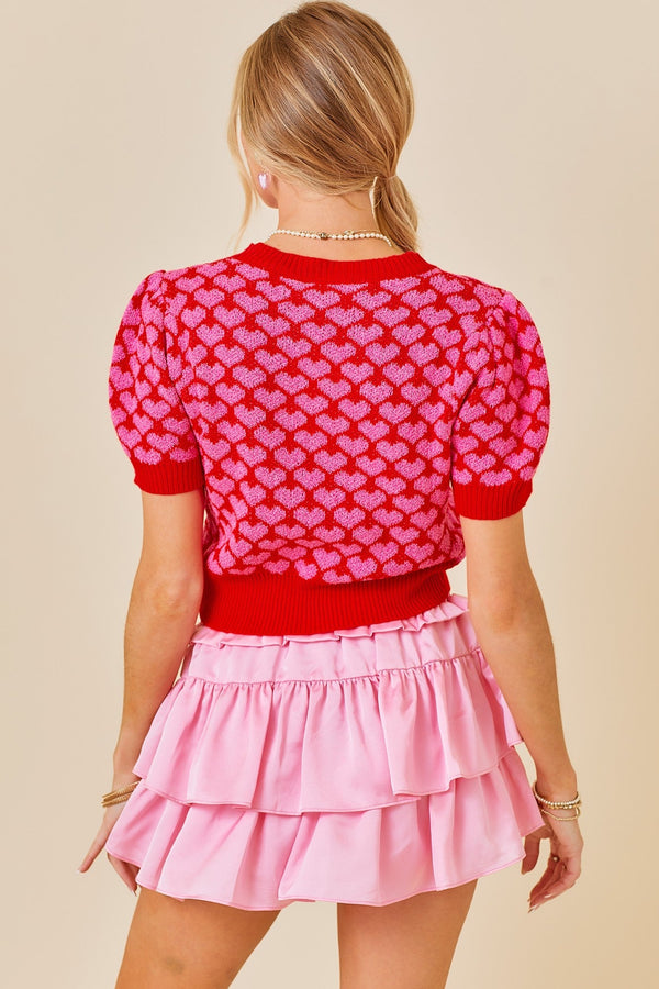 Heart sweater cropped