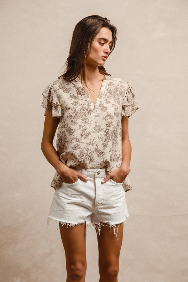 Printed Woven Mix & Match Top