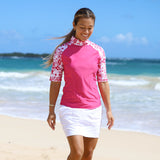 Women's Aloha Short Sleeve Sun & Swim Shirt
