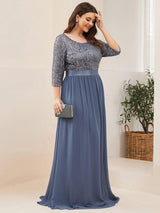pretty FLORENCE|Plus Size Women's Long Chiffon & Sequin Evening Dresses for Mother of the Bride