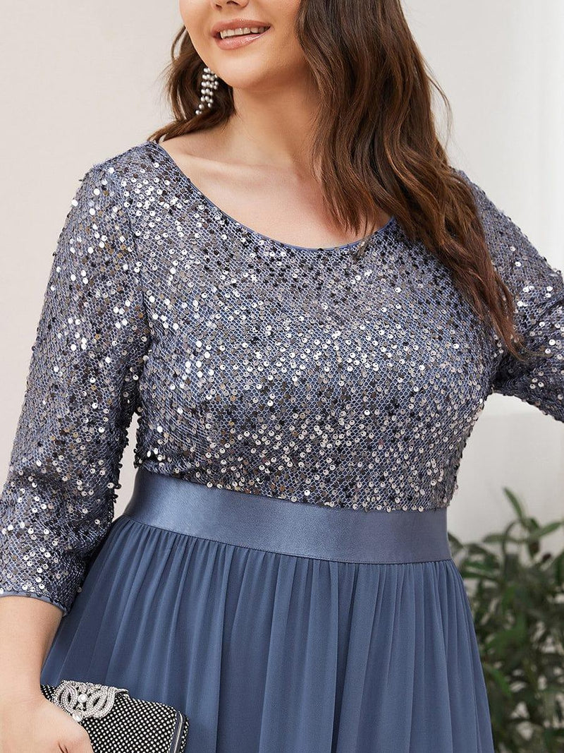 pretty FLORENCE|Plus Size Women's Long Chiffon & Sequin Evening Dresses for Mother of the Bride