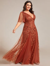 pretty ASTRAL|Plus Size Floor Length Formal Evening Gowns for Weddings