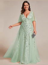 pretty ASTRAL|Plus Size Floor Length Formal Evening Gowns for Weddings