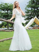 ever ASTRAL|Shimmery Ruffle Sleeves Maxi Sequin Evening Dress
