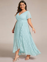 pretty ELISE|Plus Size Ruffled Lace Formal Evening Dress