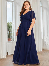 ever LEORA|Flowy Pleated A-Line Chiffon Tie-Waist Bridesmaid Dress