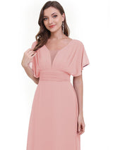 ever AMBRYN|Women's A-Line Empire Waist Maxi Chiffon Evening Dress