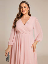 ever BRIAR|3/4 Sleeves Asymmetrical Hem A-Line Midi Wedding Guest Dress