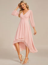 ever BRIAR|3/4 Sleeves Asymmetrical Hem A-Line Midi Wedding Guest Dress