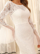 VALENZA'S BRIDE|Sweetheart Long Bell Sleeve Mermaid Wedding Dress
